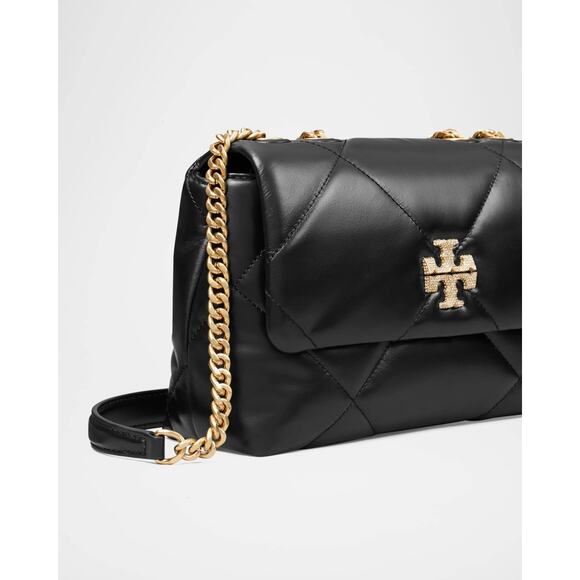 Tory Burch Kira Diamond Quilt Pave Concertible Shoulder Dust Bag OS NWT - Picture 3 of 12